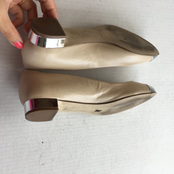 J.Crew's Janey Metallic Cap-Toe Flats Shoes Size 6 - Picture 7 of 7